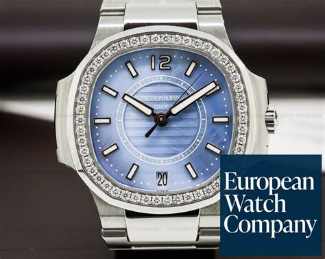 Patek Philippe Mop Dial Automatic Watch Nautilus Diamond .